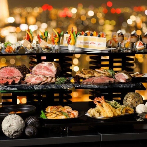 女性一人　ビュッフェ　東京 食べ放題　スカイ グリルブッフェ 武藏