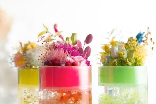一人趣味 フラワーアレンジメント 【東京・巣鴨・手作りキャンドル】お花と香りを楽しめるボタニカルアロマワックスグラス